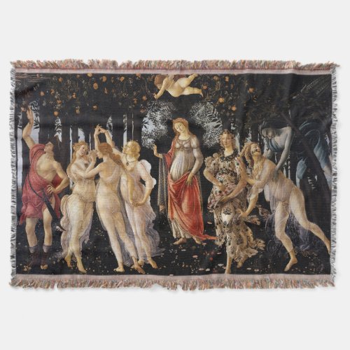 Sandro Botticelli _ La Primavera Throw Blanket
