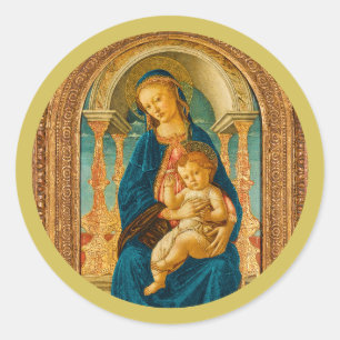 Sandro Botticelli Madonna and Child c 1470   Classic Round Sticker