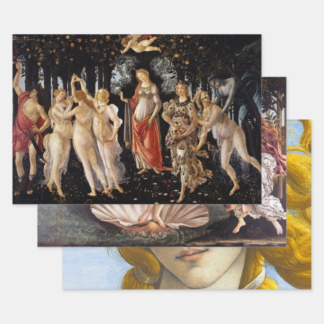Sandro Botticelli - Masterpieces Selection Wrapping Paper Sheets (Set)