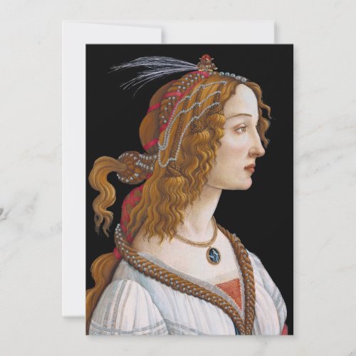 Sandro Botticelli _ Portrait of Simonetta Invitation