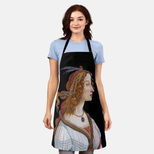 Sandro Botticelli _ Portrait of Simonetta Vespucci Apron