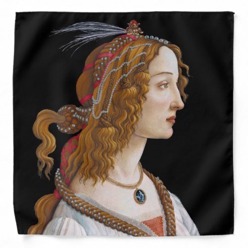 Sandro Botticelli _ Portrait of Simonetta Vespucci Bandana