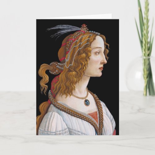 Sandro Botticelli _ Portrait of Simonetta Vespucci Card