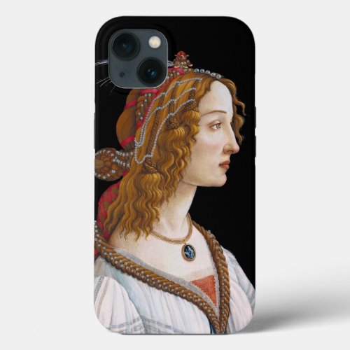 Sandro Botticelli _ Portrait of Simonetta Vespucci iPhone 13 Case