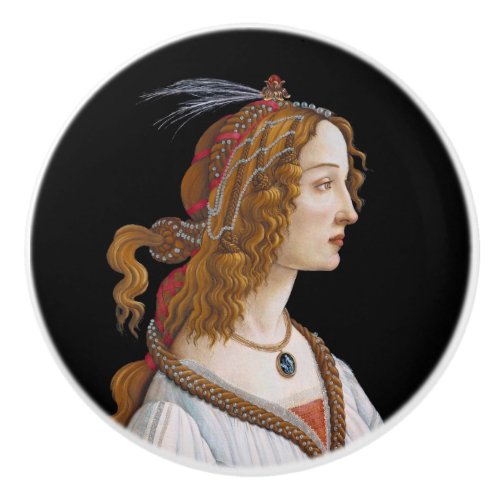 Sandro Botticelli _ Portrait of Simonetta Vespucci Ceramic Knob