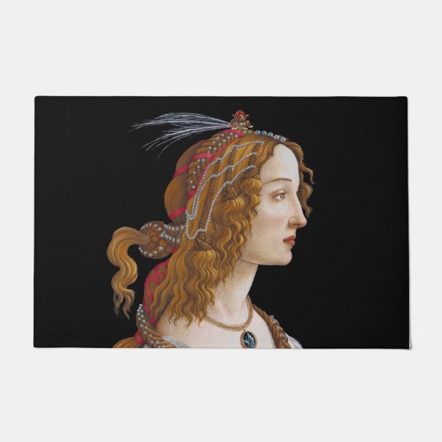 Sandro Botticelli - Portrait of Simonetta Vespucci Doormat (Front)
