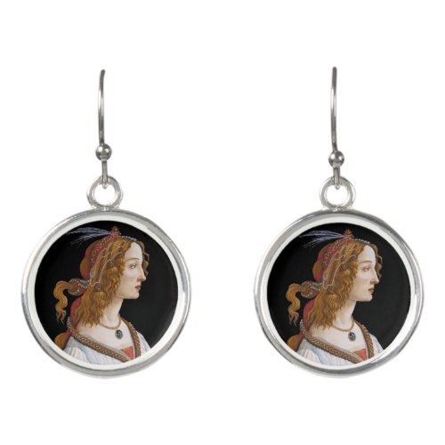 Sandro Botticelli _ Portrait of Simonetta Vespucci Earrings