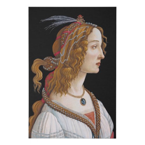 Sandro Botticelli _ Portrait of Simonetta Vespucci Faux Canvas Print