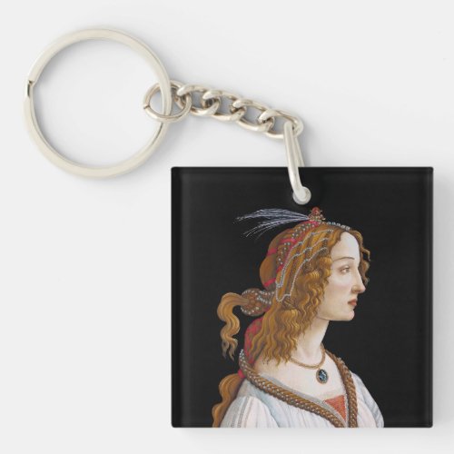 Sandro Botticelli _ Portrait of Simonetta Vespucci Keychain