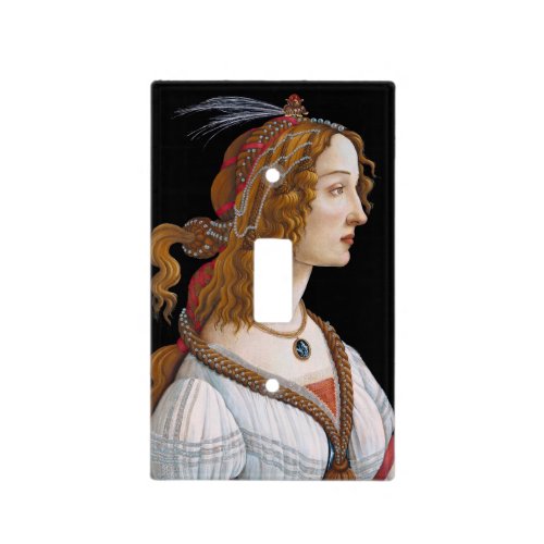 Sandro Botticelli _ Portrait of Simonetta Vespucci Light Switch Cover