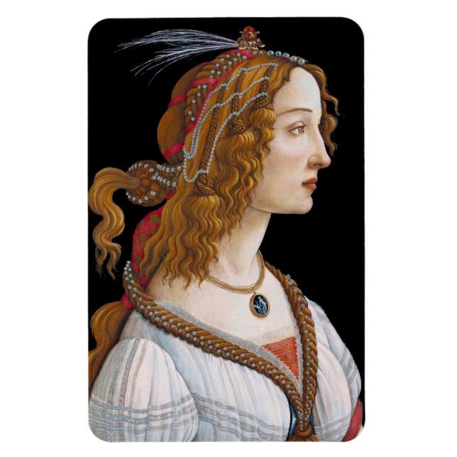 Sandro Botticelli - Portrait of Simonetta Vespucci Magnet (Vertical)