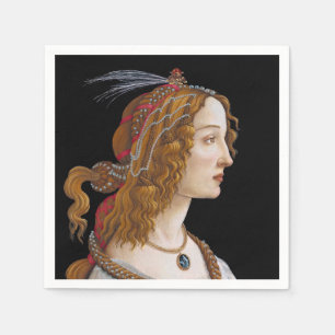 Sandro Botticelli - Portrait of Simonetta Vespucci Napkins