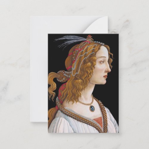 Sandro Botticelli _ Portrait of Simonetta Vespucci Note Card