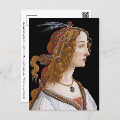 Sandro Botticelli _ Portrait of Simonetta Vespucci Postcard