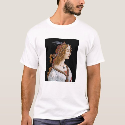 Sandro Botticelli _ Portrait of Simonetta Vespucci T_Shirt