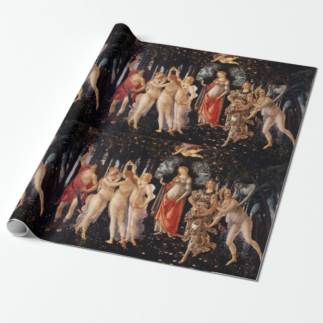 Sandro Botticelli Primavera Fine Art Wrapping Paper (Unrolled)