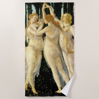 Sandro Botticelli "Primavera - Three Graces" Beach Towel