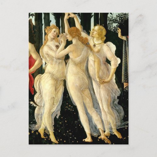 Sandro Botticelli Primavera _ Three Graces  Postcard