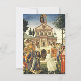 Sandro Botticelli Temptation of Christ Holy Card