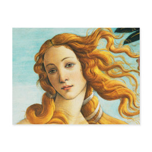 Sandro Botticelli The Birth of Venus Face Detail Postcard