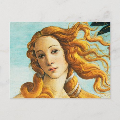 Sandro Botticelli The Birth of Venus Face Detail Postcard