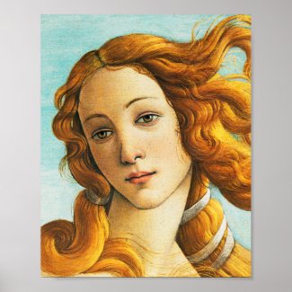 Sandro Botticelli The Birth of Venus Face Detail Poster