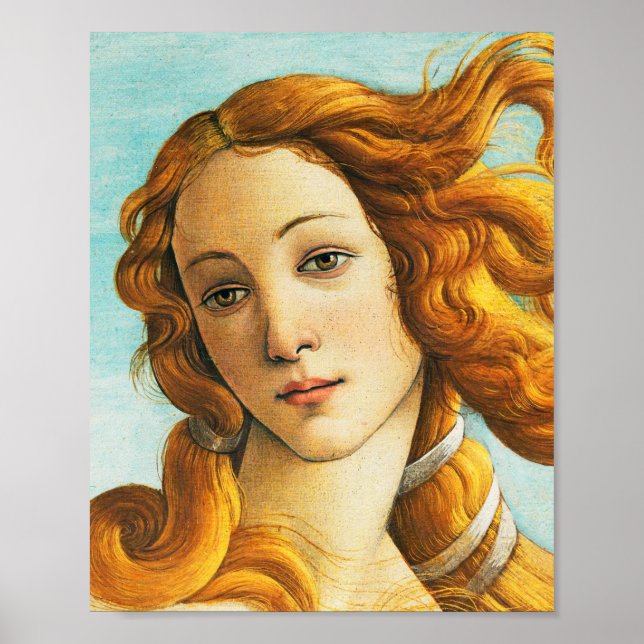 Sandro Botticelli The Birth of Venus Face Detail Poster (Front)