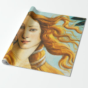 Sandro Botticelli The Birth of Venus Face Detail Wrapping Paper