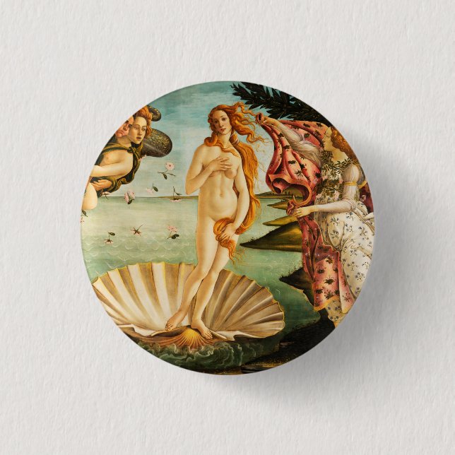 Sandro Botticelli The Birth of Venus Fine Art Button (Front)