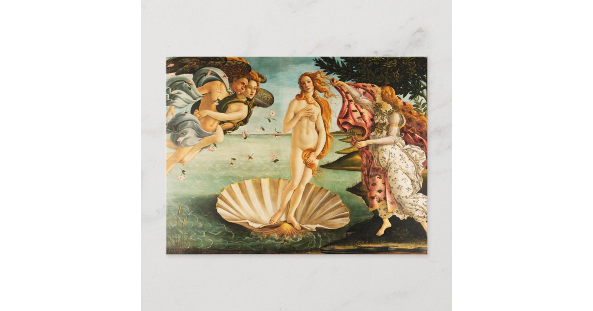 Sandro Botticelli The Birth Of Venus Fine Art Postcard Zazzle Sandro Botticelli The Birth Of Venus Fine Art Postcard Zazzle