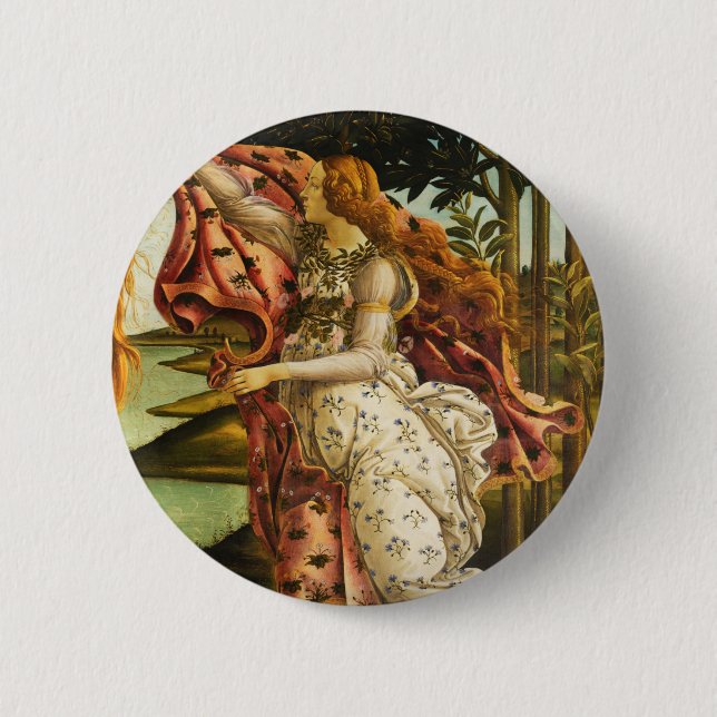 Sandro Botticelli "The Birth of Venus - Hora" Butt Button (Front)