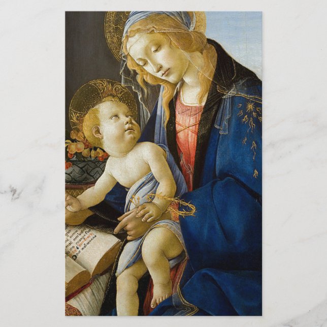 Sandro Botticelli - The Virgin and Child Stationery (Front)