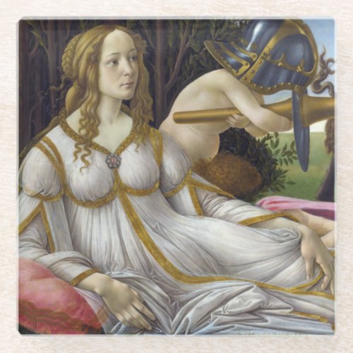 Sandro Botticelli _ Venus and Mars left side Glass Coaster