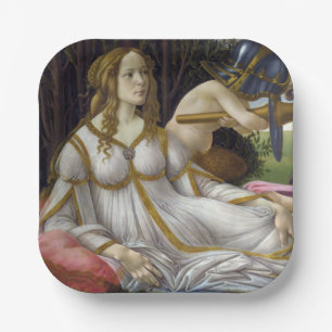 Sandro Botticelli - Venus and Mars, left side Paper Plates