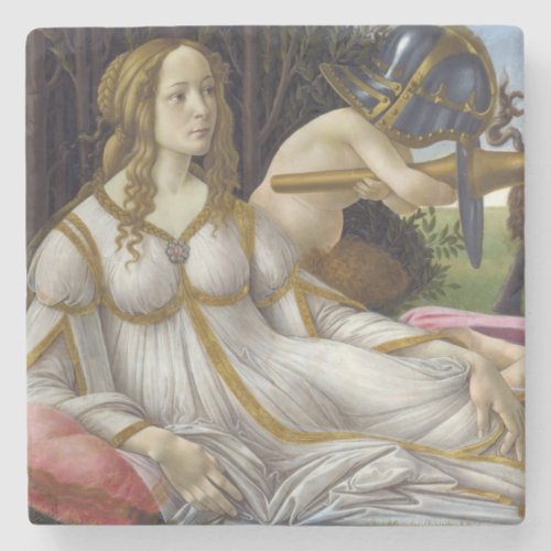 Sandro Botticelli _ Venus and Mars left side Stone Coaster