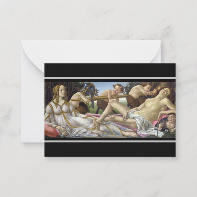 Sandro Botticelli - Venus and Mars Note Card (Front)