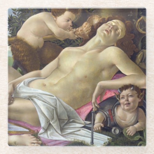 Sandro Botticelli _ Venus and Mars right side Glass Coaster