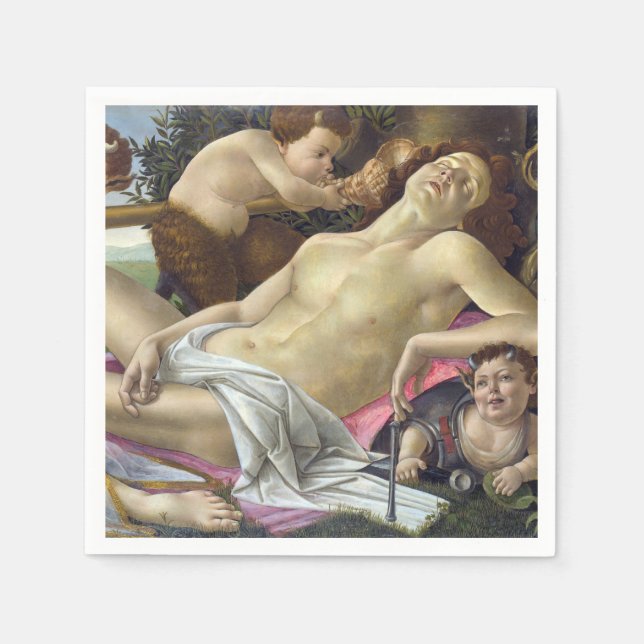 Sandro Botticelli - Venus and Mars, right side Napkins (Front)