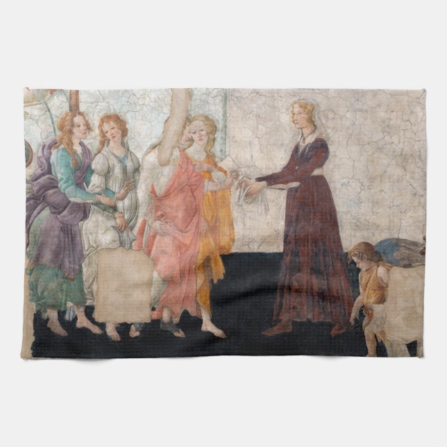 Sandro Botticelli - Venus and the Three Graces Kitchen Towel (Horizontal)