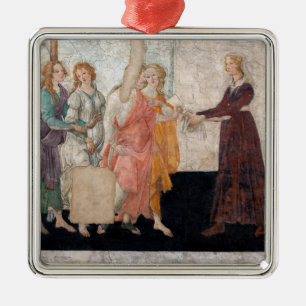 Sandro Botticelli - Venus and the Three Graces Metal Ornament