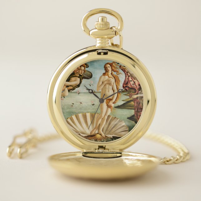 Sandro Botticelli's The Birth of Venus (1485) Pocket Watch (Inside)