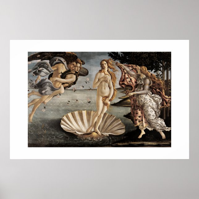 Sandro Botticelli's The Birth of Venus (1485)  Poster (Front)
