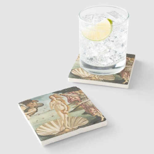 Sandro Botticellis The Birth of Venus 1485 Stone Coaster