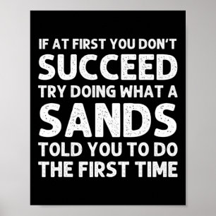 Sands Funny Surname Family Tree Birthday Reunion I Poster