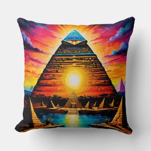 Sands of Time Impressionist Pyramid Pillow