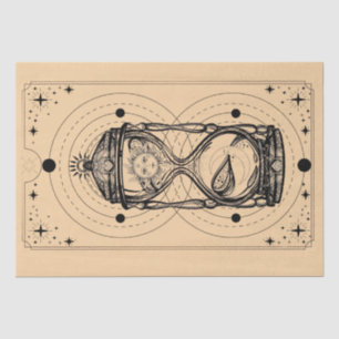 Sands of time sun moon hourglass tarot card craft tissue paper