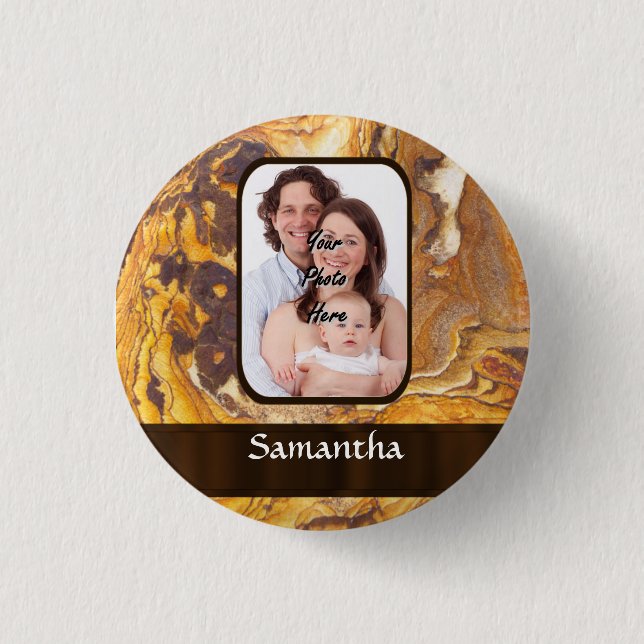 Sandstone abstract pattern pinback button (Front)