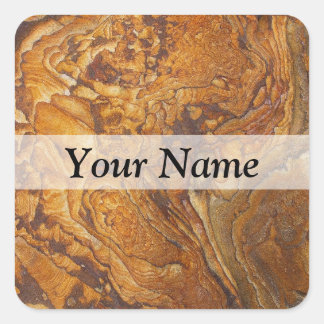 Sandstone abstract pattern square sticker