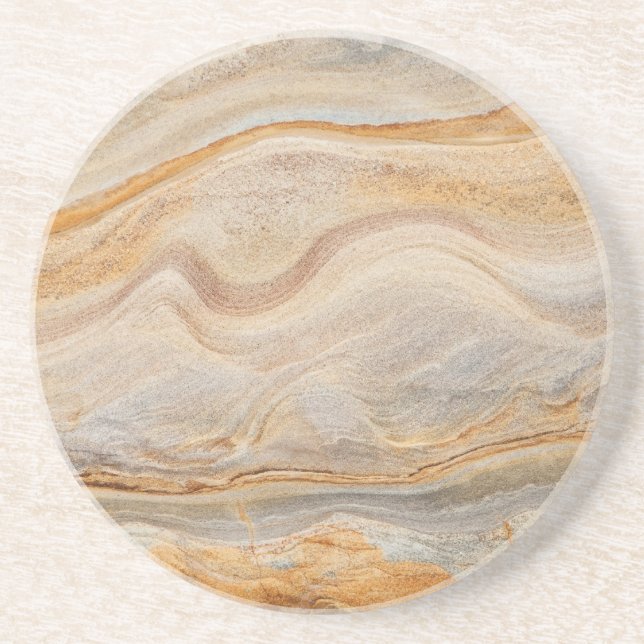 Sandstone Background - Sand, Stone Rock Customized Drink Coaster (Front)