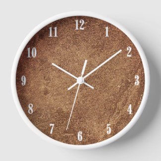 Sandstone Brown Design White Numbers 